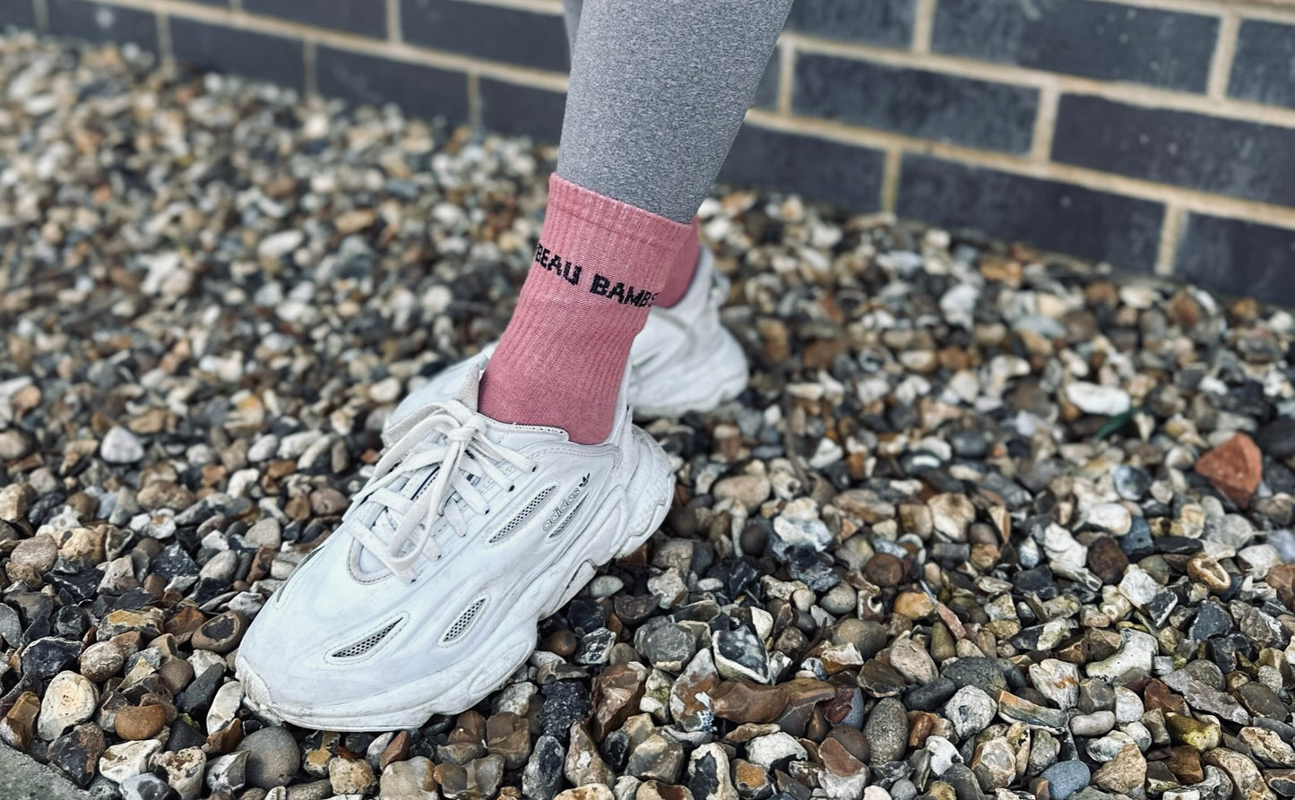 Lilac & Black Socks