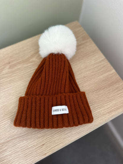 Kids Rust Bobble Hat