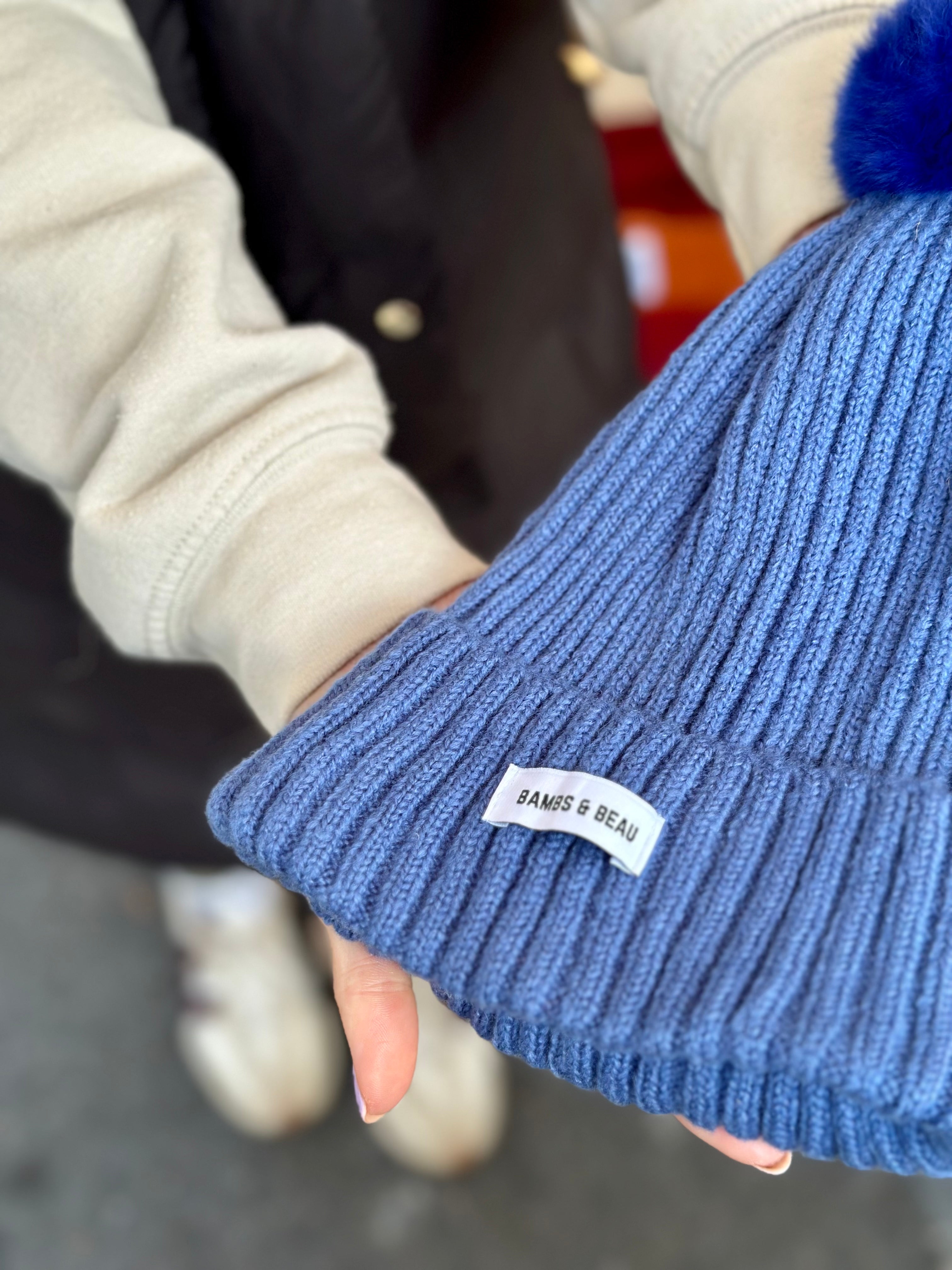 Boys blue hot sale bobble hat