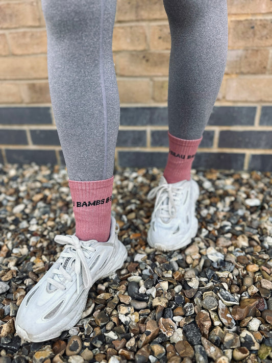 Lilac & Black Socks