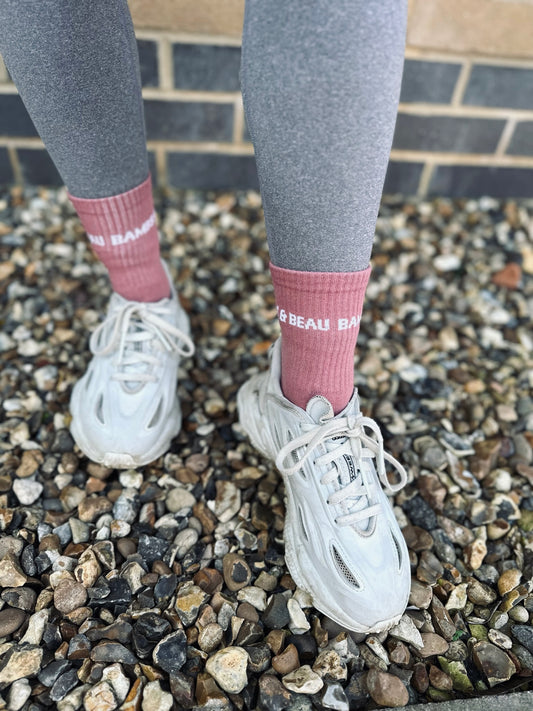 Lilac & White Socks