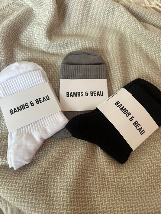 White, Black & Grey Sock Bundle