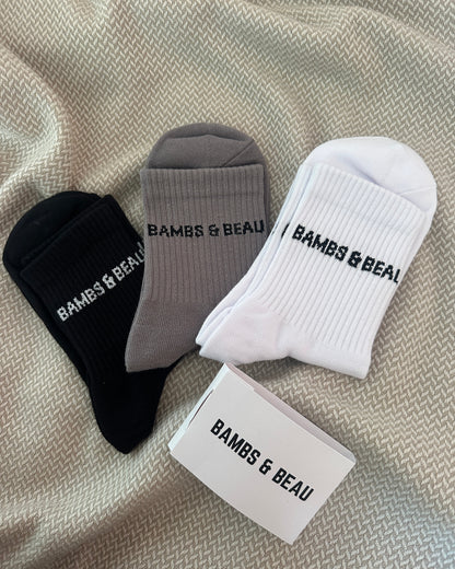 White, Black & Grey Sock Bundle