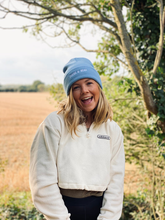 Baby Blue Beanie - Peacock